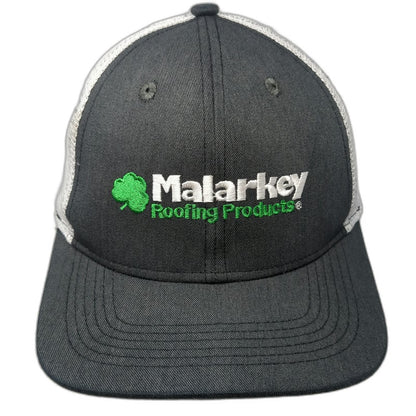Homer Miller Malarkey Roofing Products Trucker Hat Gray One Size Snapback Mesh
