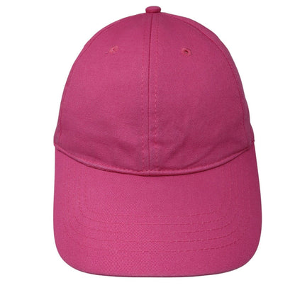 Unbranded Strapback Hat Solid Pink One Size Adjustable 6 Panel Blank