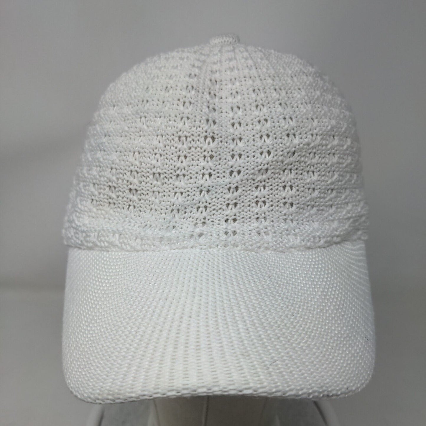 Saks Fifth Avenue Strapback Hat White One Size Crochet Adjustable Blank
