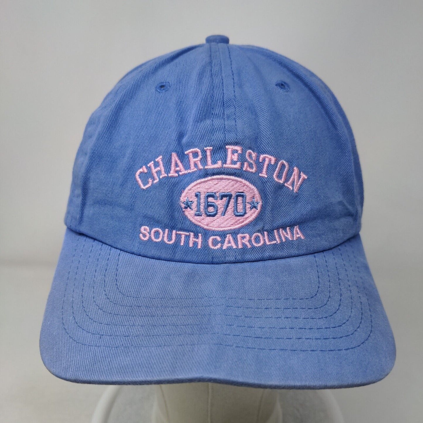 Charleston South Carolina Slideback Hat Blue OS Adjustable Embroidered Jhats