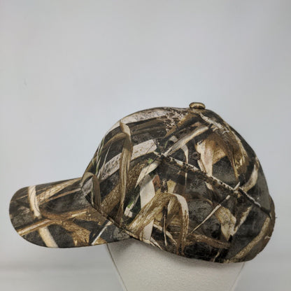 Signatures Strapback Hat Camouflage OSFM Adjustable Vented Holes 6 Panel