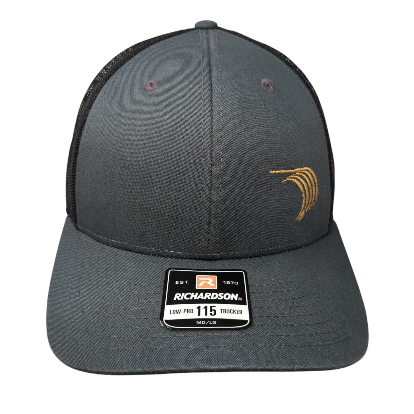 Encore Wire Logo Snapback Mesh Back Trucker Hat Gray M/L Adjustable