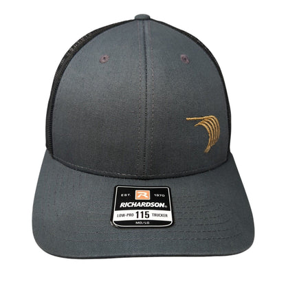 Encore Wire Logo Snapback Mesh Back Trucker Hat Gray M/L Adjustable