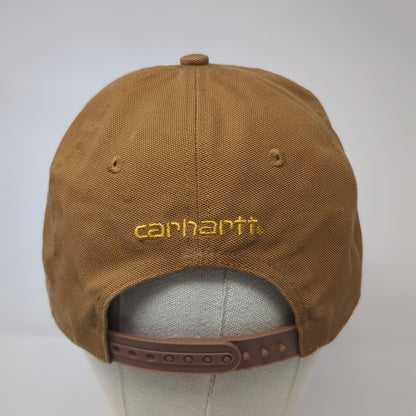 Carhartt Patch Snapback Hat Brown One Size Adjustable Solid 6 Panel