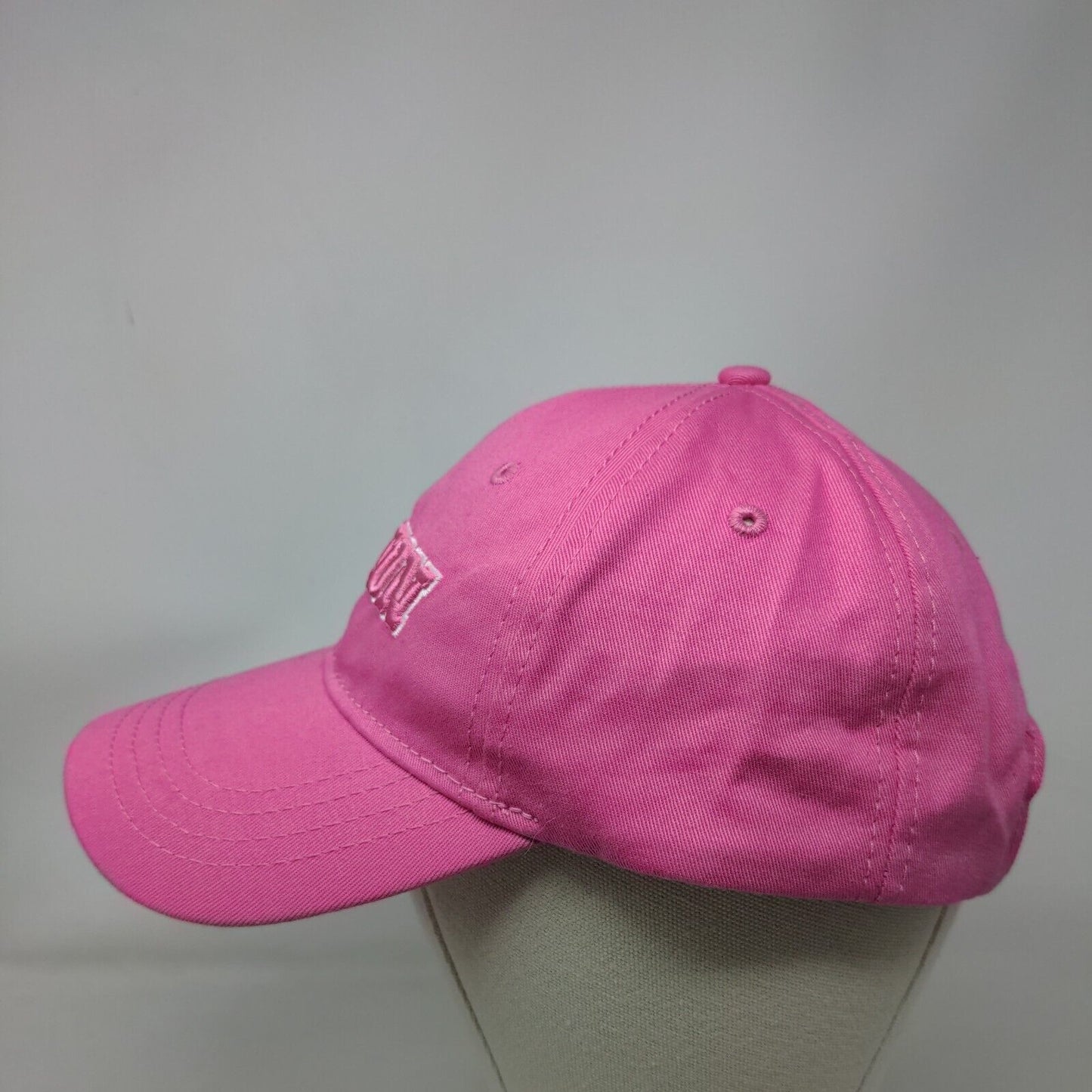 Boston Strapback Hat Pink One Size Adjustable Embroidered 6 Panel Sherry