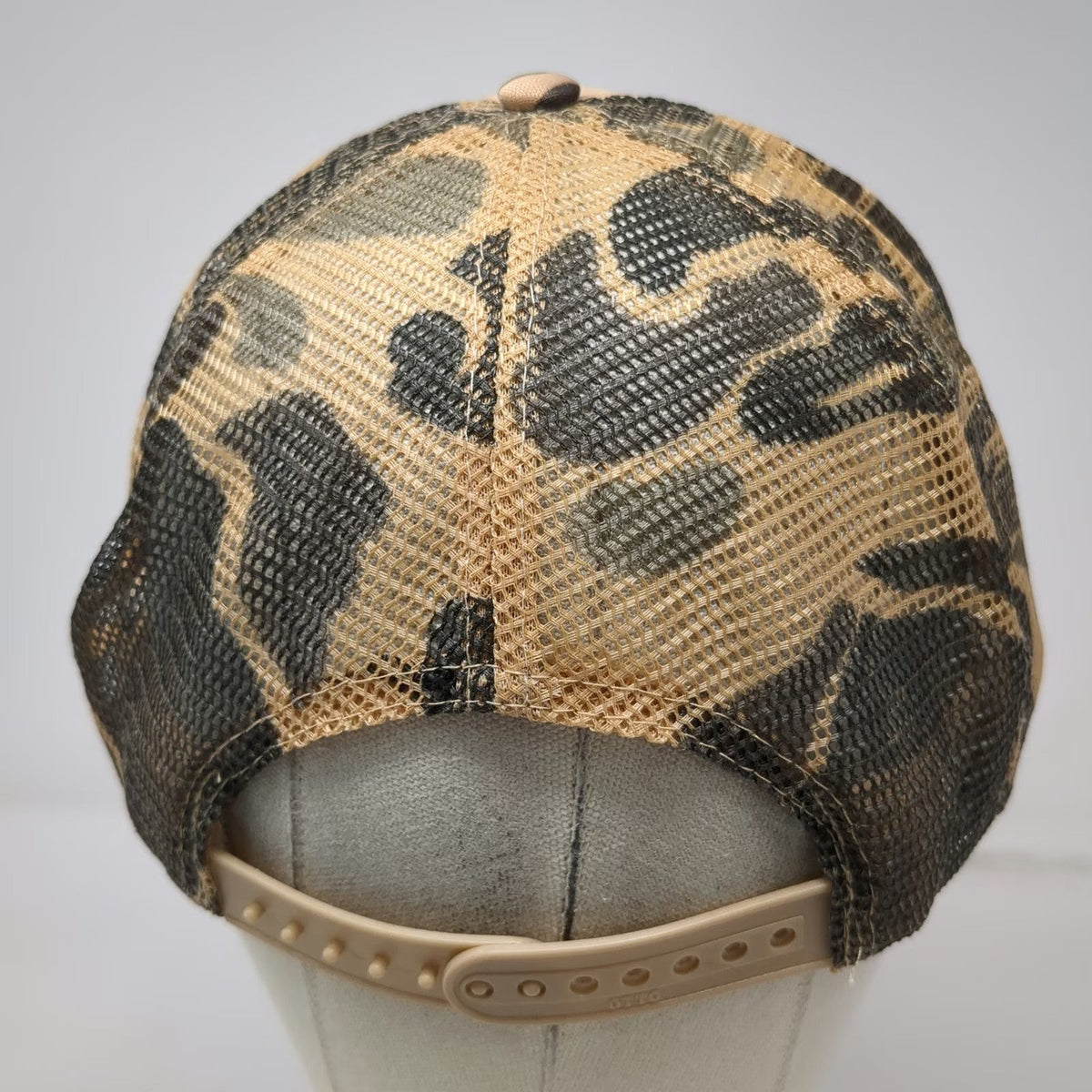 Otto Trucker Hat Beige Brown Green One Size Camo Snapback Rope Mesh Duck Club