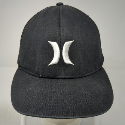 Hurley Trucker Hat Black One Size Mesh Snapback Embroidered Logo Surf Skate