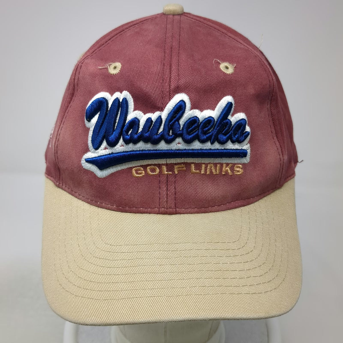 Ahead Baseball Cap Red Beige One Size Waubeeka Golf Links Williamstown Mass Hat