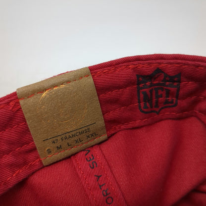 '47 San Francisco 49ers Baseball Cap Red S NFL Fitted Green Underbrim Hat