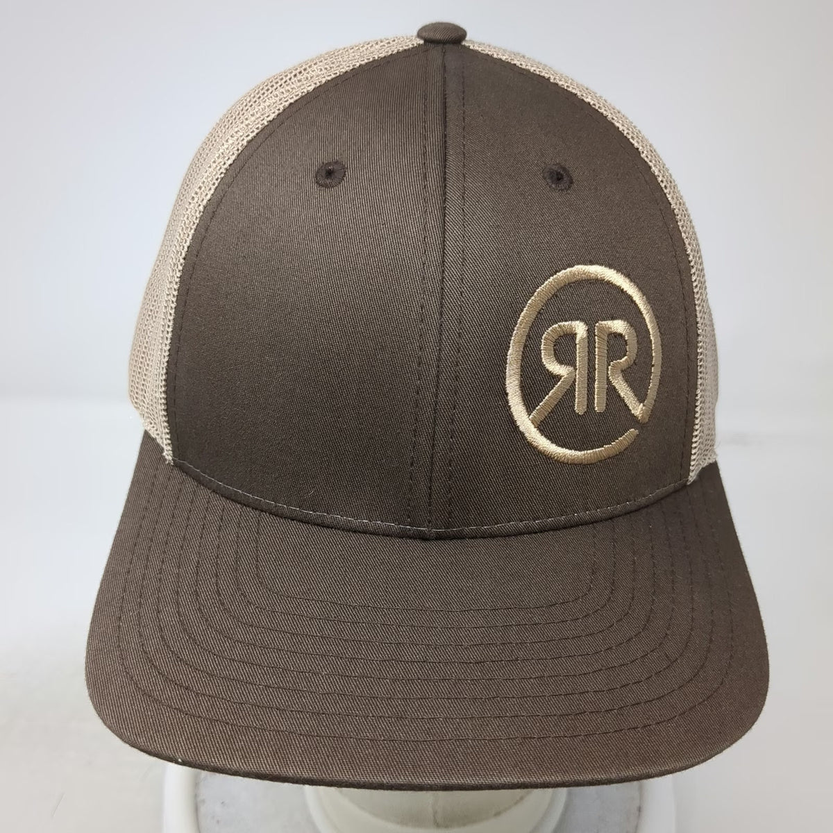 Richardson Trucker Hat Brown L Snapback Double R Ranch Mesh Back Curved Brim