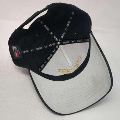 muka 5 Panel Hat Black One Size Snapback Trust the Process Gold Embroidered