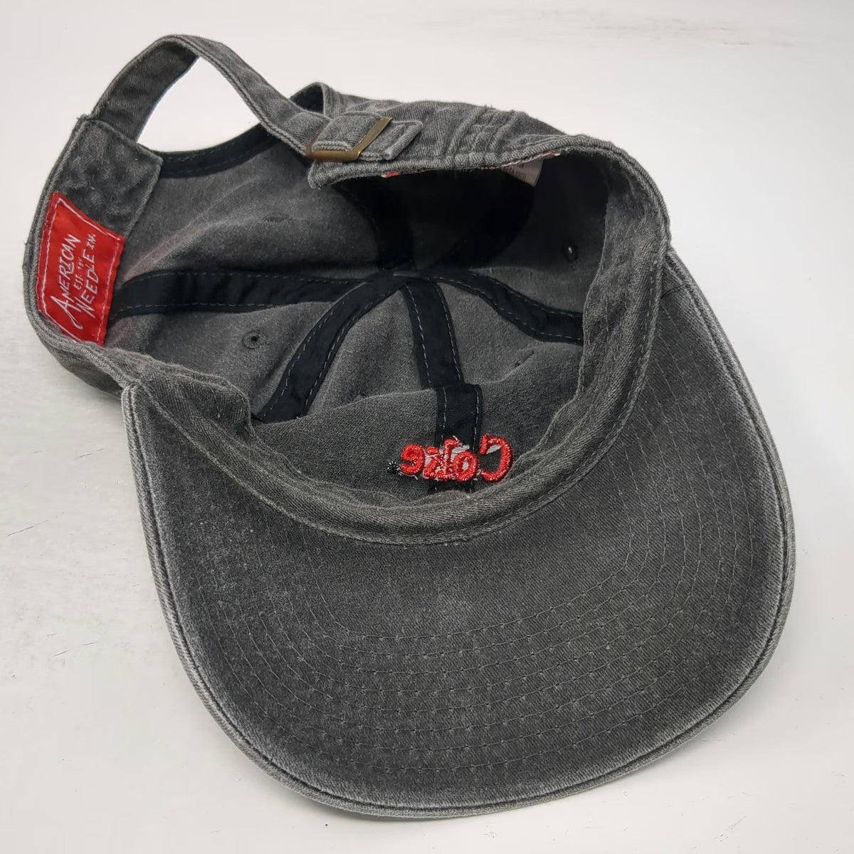American Needle Baseball Cap Gray One Size Coke Coca-Cola Slideback Cotton Hat