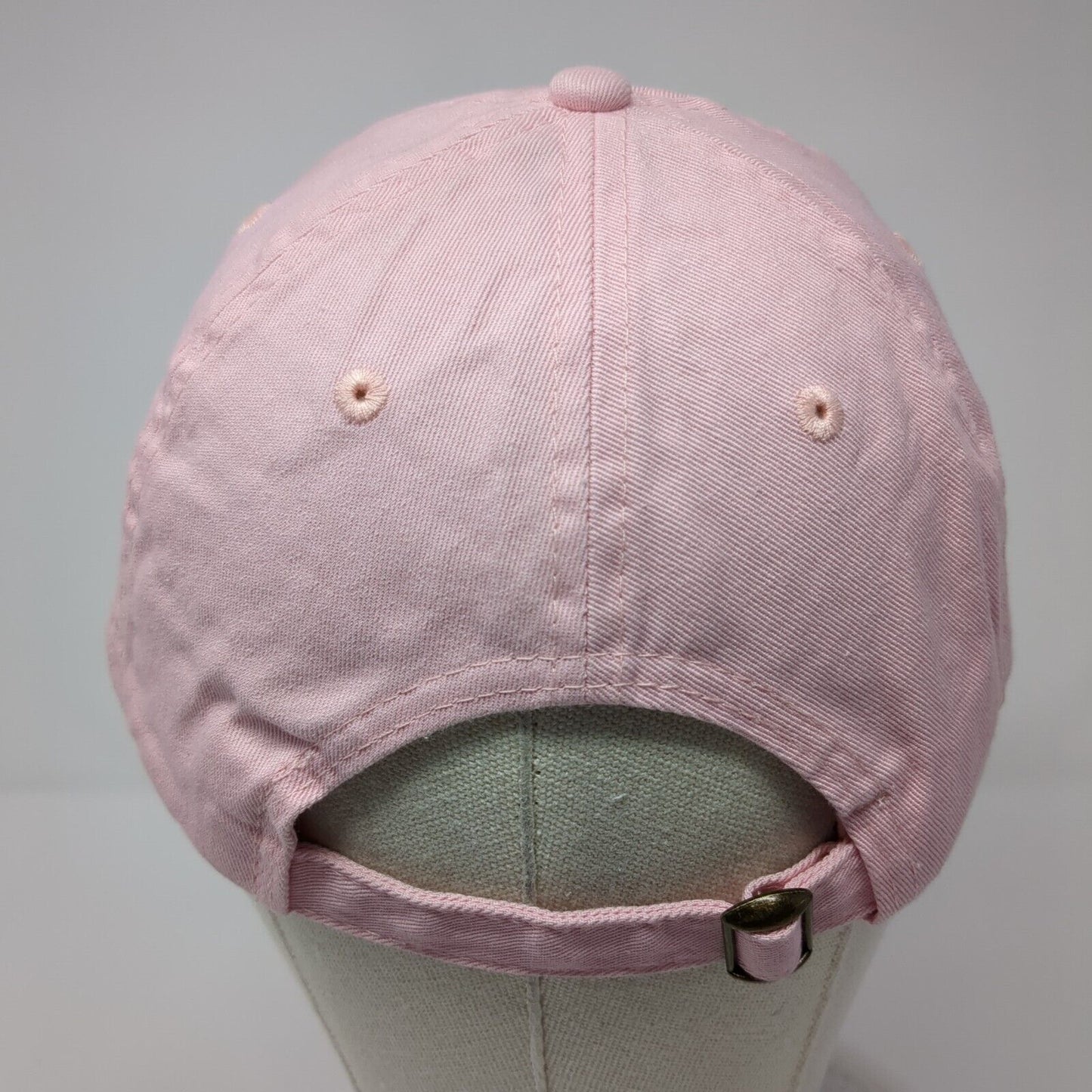 Dogs Slideback Hat Pink One Size Adjustable Embroidered Solid 6 Panel