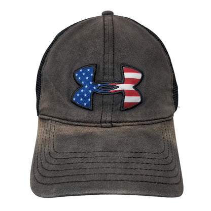 Under Armour Snapback Mesh Back Trucker Hat Black OSFA Embroidered