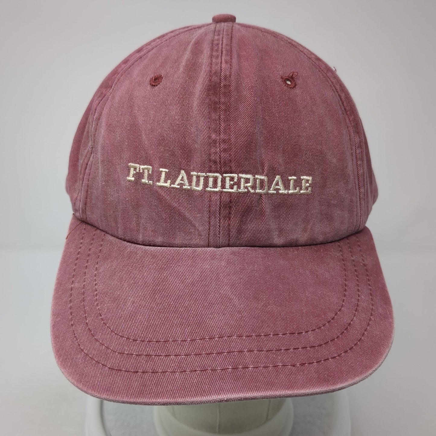 Ft. Lauderdale Slideback Baseball Cap Red One Size Adjustable Embroidered Adams