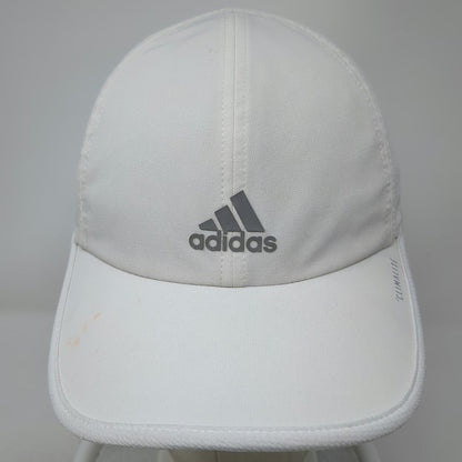 adidas Baseball Cap White One Size Climalite Performance Running Strapback Hat