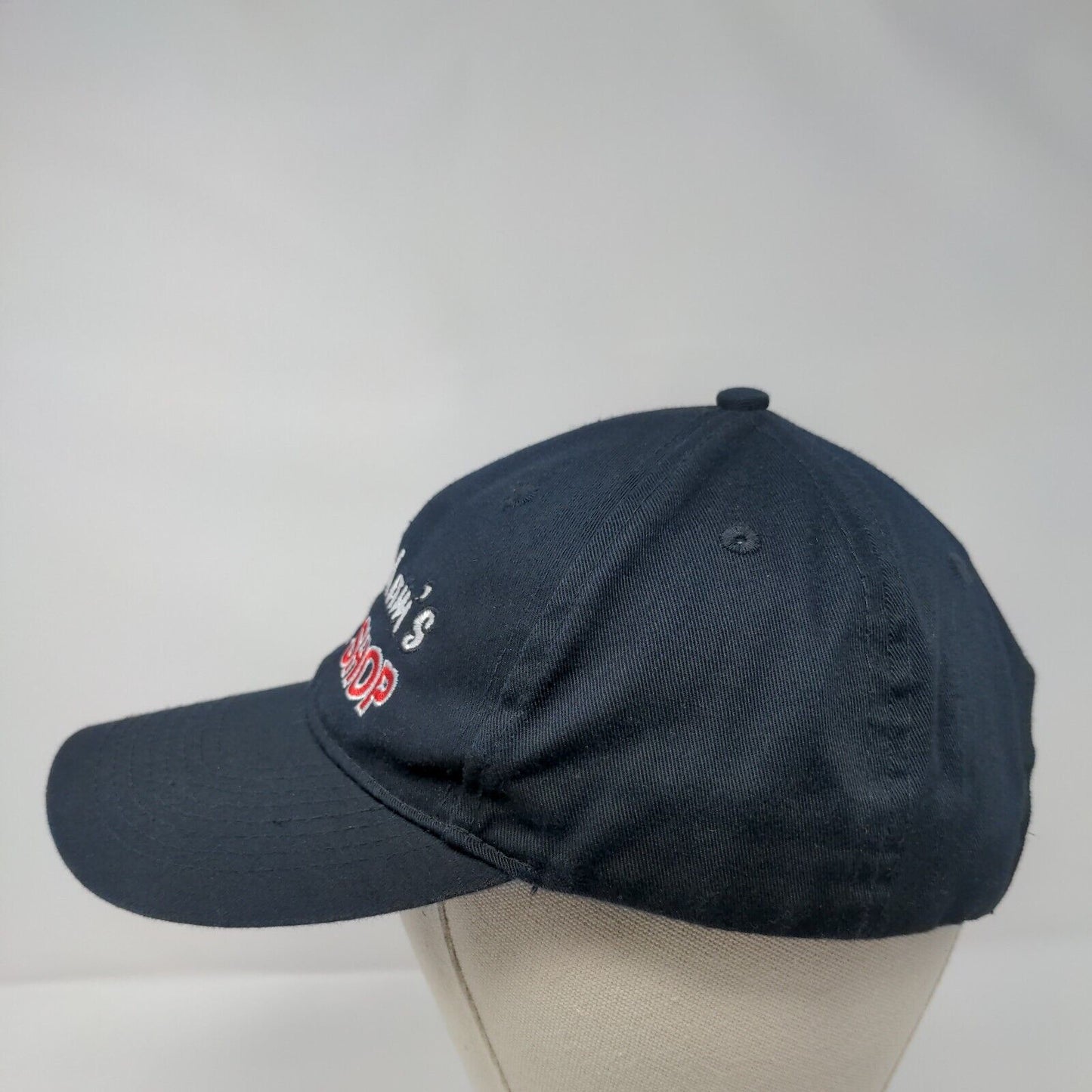 Adam's Meat Shop Strapback Hat Blue One Size Adjustable 6 Panel Port Authority