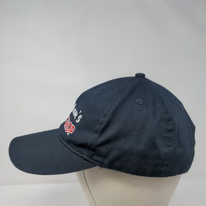 Adam's Meat Shop Strapback Hat Blue One Size Adjustable 6 Panel Port Authority