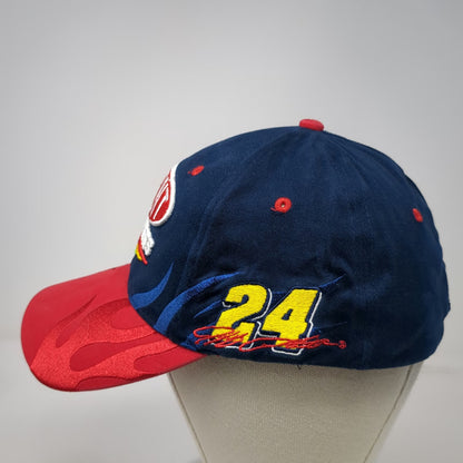 Chase Authentics Baseball Cap Blue Red One Size Jeff Gordon 24 NASCAR Flame Brim