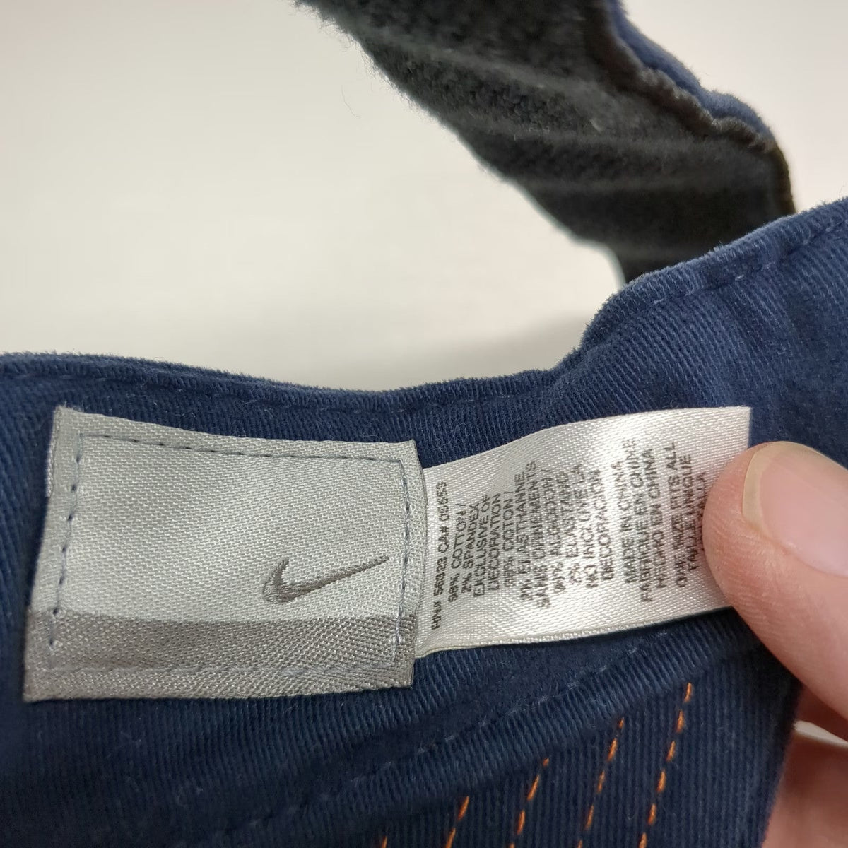 Nike Visor Blue One Size Contrast Stitching Embroidered Swoosh Athletic Golf Hat
