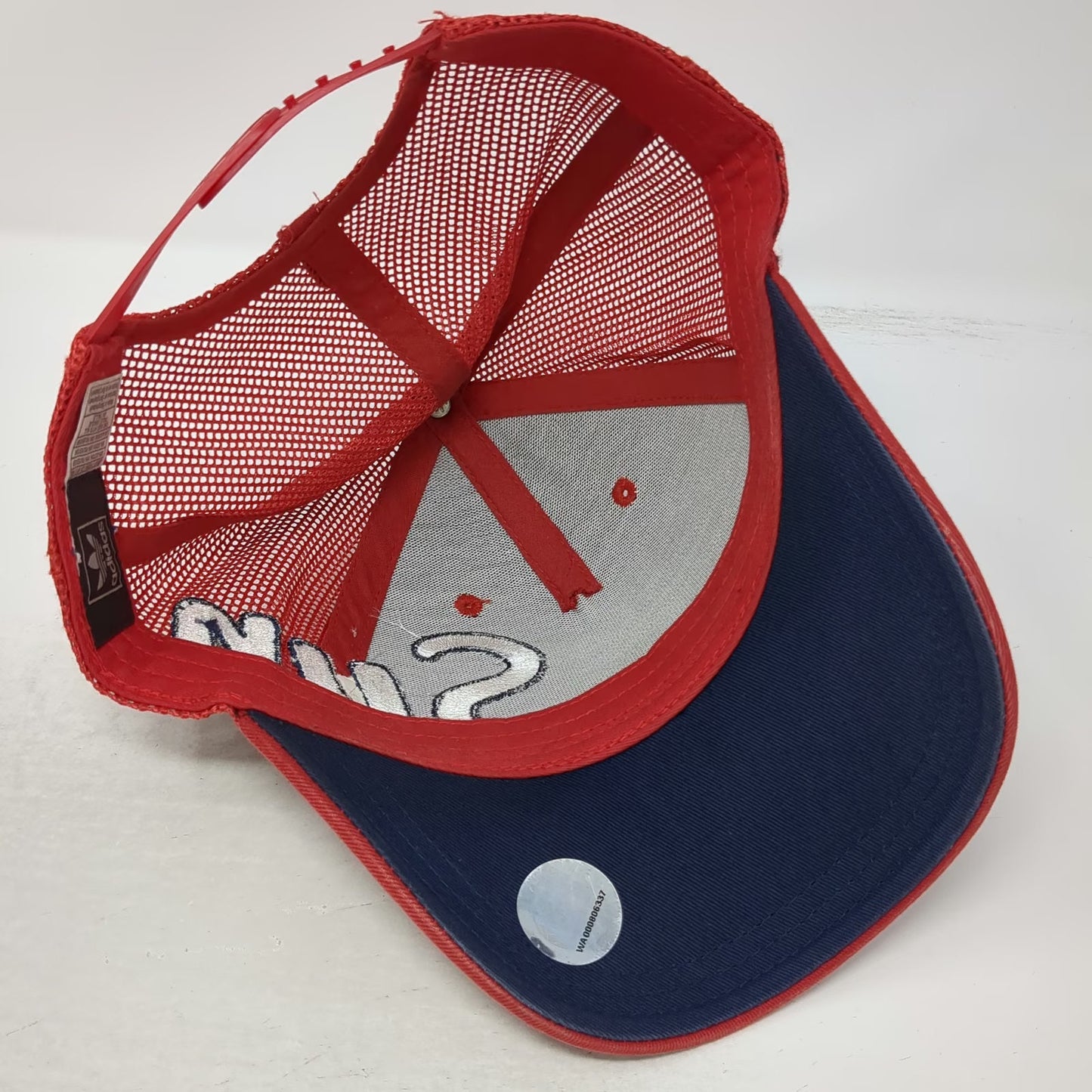Adidas Trucker Hat Red One Size Mesh Snapback Rhinestone Sun Connecticut Hat