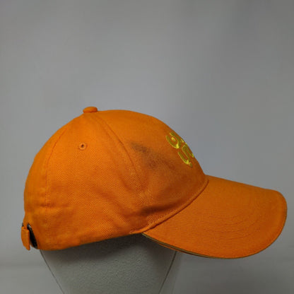 Unbranded Slideback Hat Orange One Size Embroidered Adjustable 6 Panel