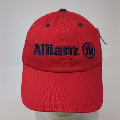 Allianz Strapback Hat Red One Size Adjustable Embroidered 6 Panel Imperial