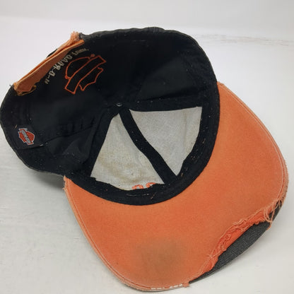 Harley-Davidson Baseball Cap Black Orange One Size Road Tour Racing Stripes Hat