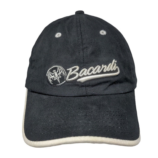 Bacardi 62 Strapback Hat Black One Size Embroidered Adjustable 6 Panel