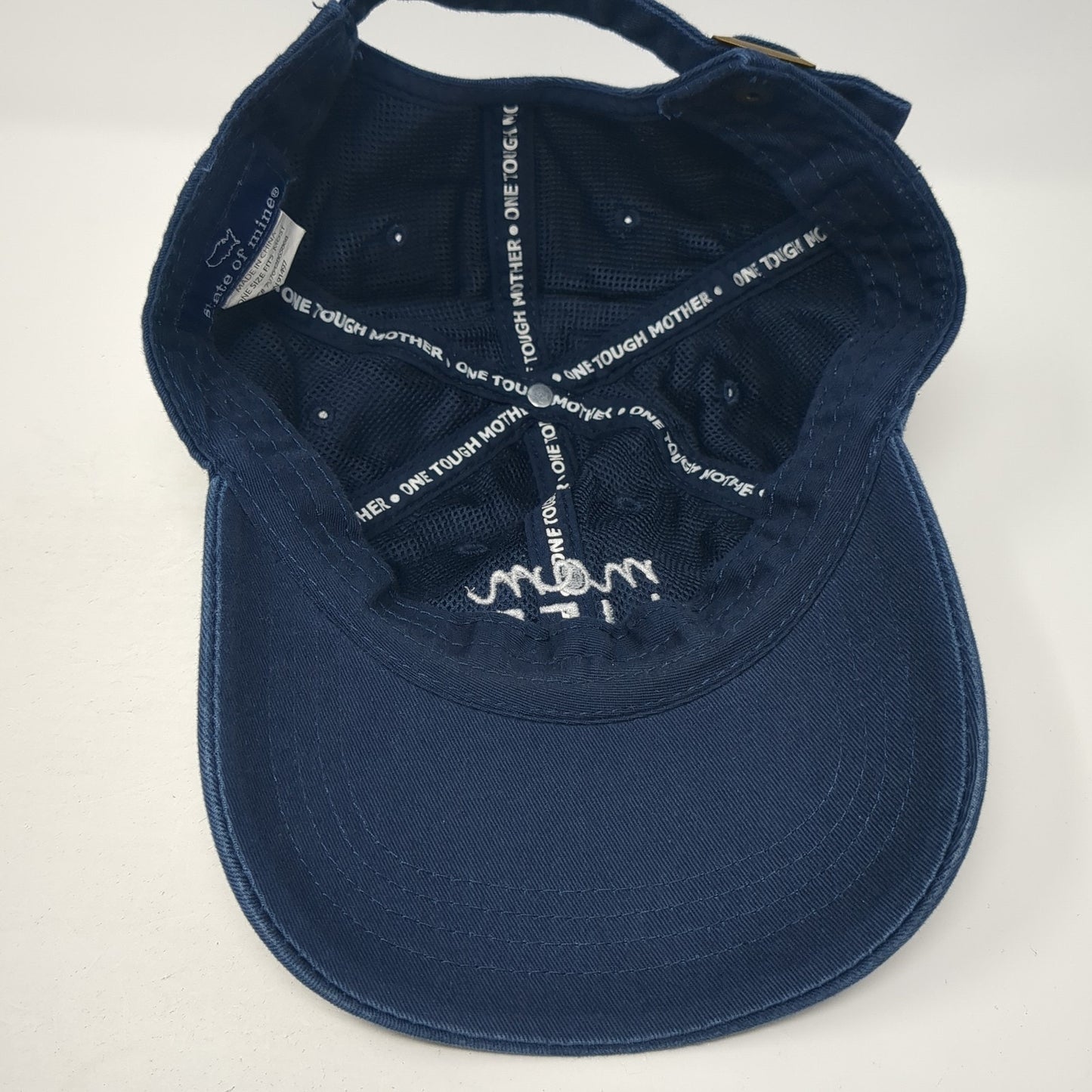 Mom Life Slideback Hat Blue One Size Adjustable State Of Mine 6 Panel