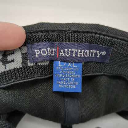Port Authority Baseball Cap Black XL Liberty Logo Flexfit Wool Blend Hat