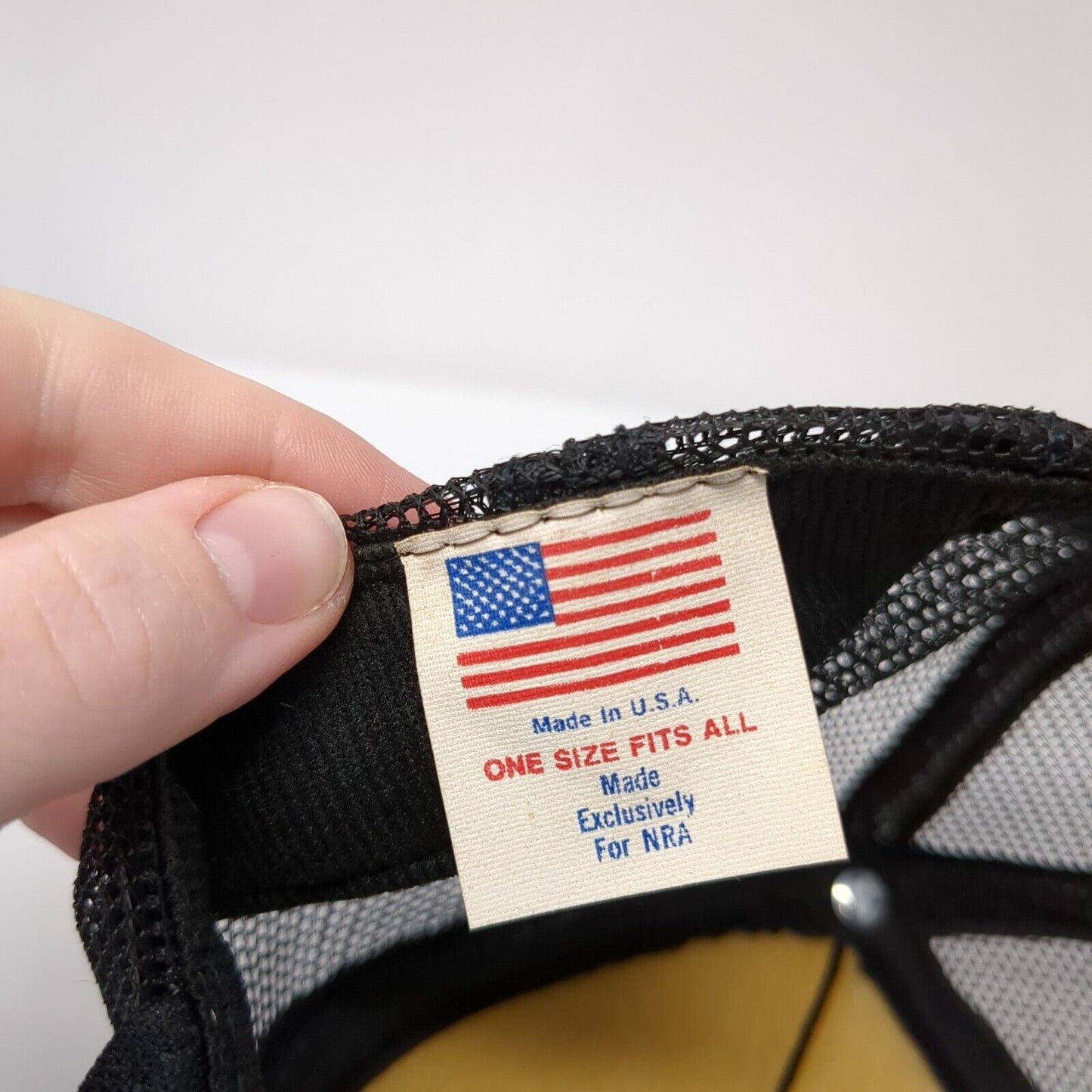 National Rifle Association of America Snapback Trucker Hat Black OS Mesh Back