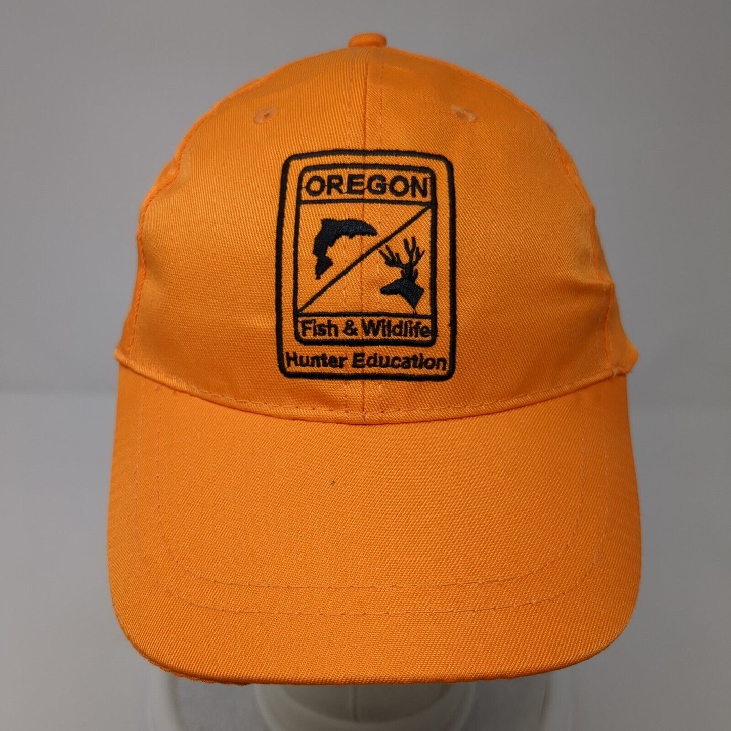 Oregon Fish & Wildlife Hunter Education Strapback Hat Orange One Size Adjustable