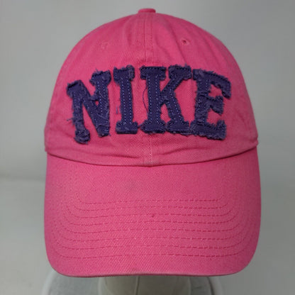 Nike Slideback Hat Pink OSFA Adjustable Patch Logo Vented Holes Cotton