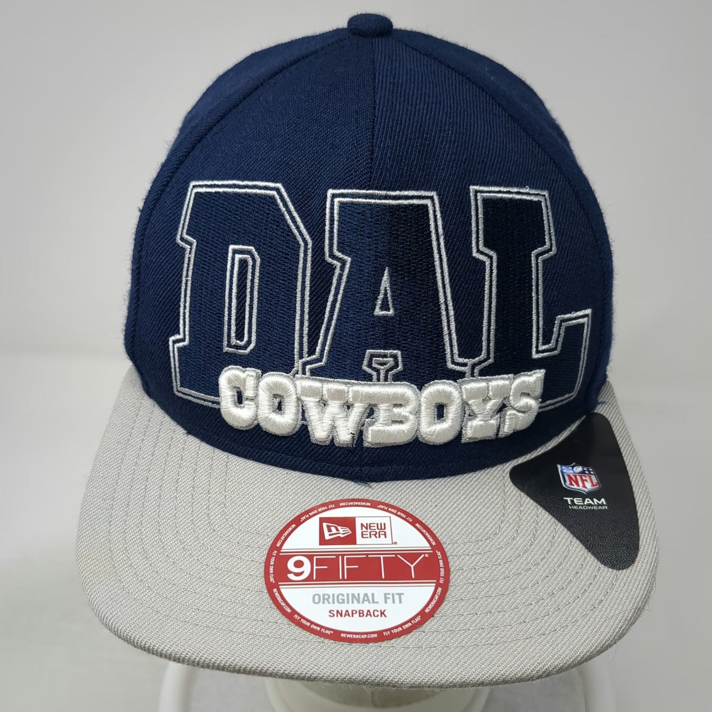Dallas Cowboys NFL New Era Snapback Hat Blue Gray One Size 9FIFTY Star Flat Brim