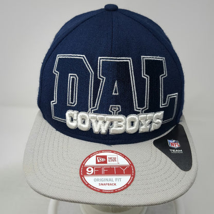 Dallas Cowboys NFL New Era Snapback Hat Blue Gray One Size 9FIFTY Star Flat Brim