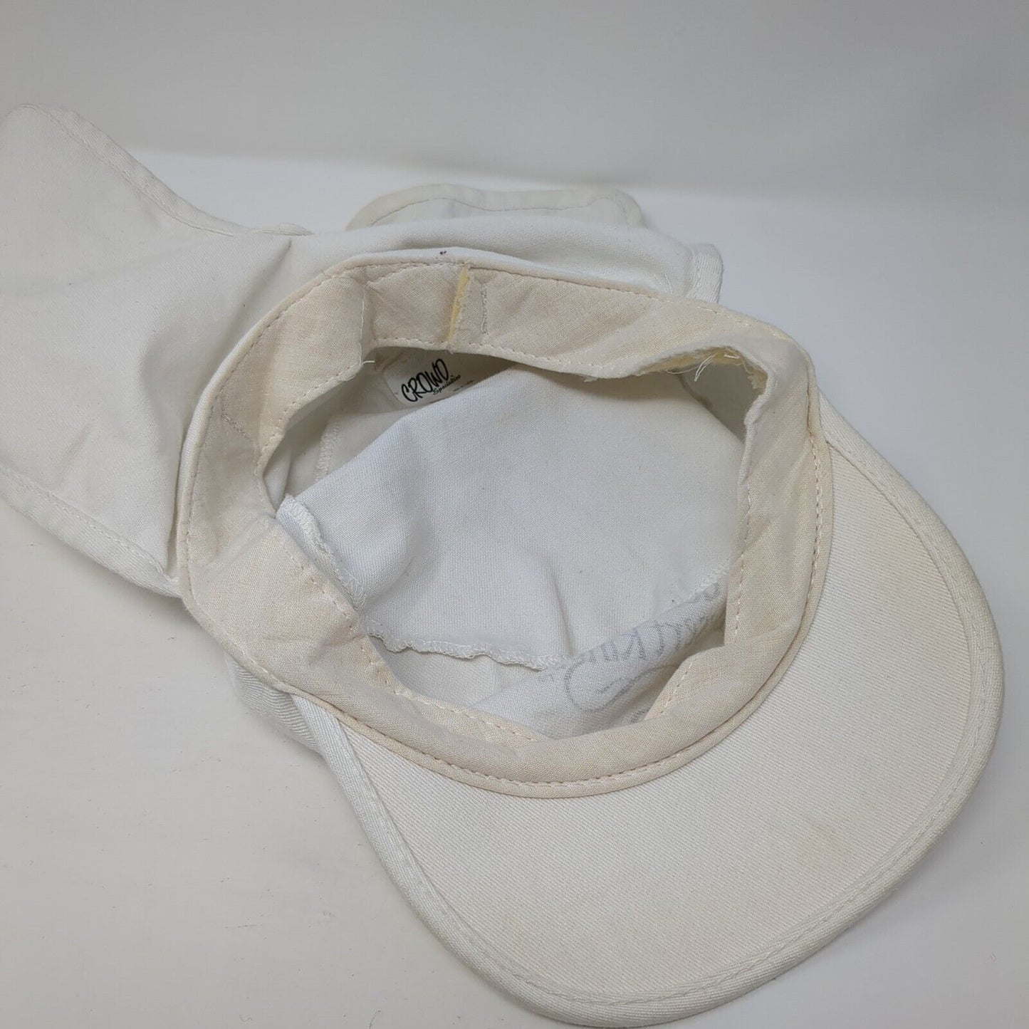 Gold of the Desert Kings Slideback Hat White One Size Neck Flap Crowd