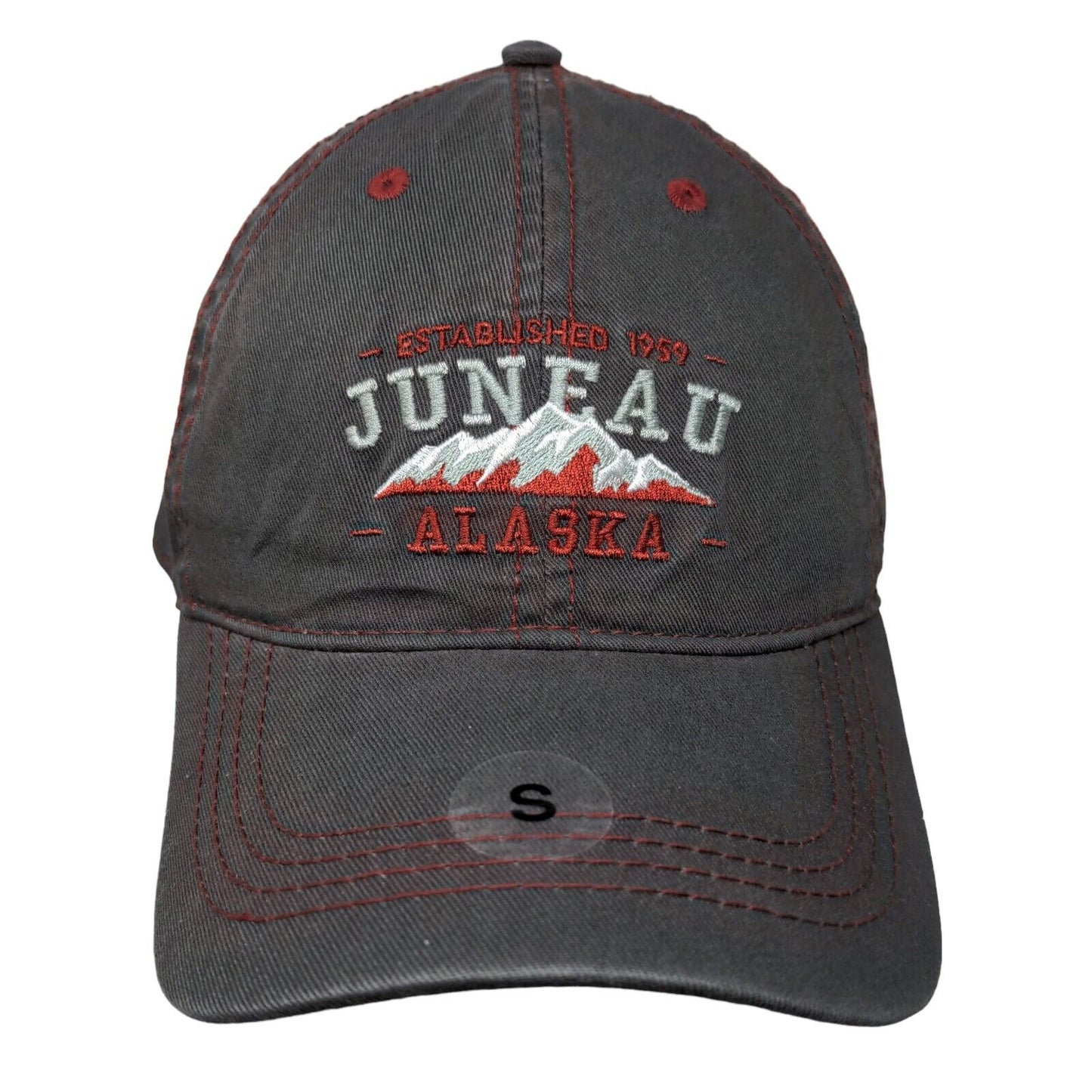 Prairie Mountain Slideback Hat Gray Small Embroidered Juneau Alaska Logo W/Tags