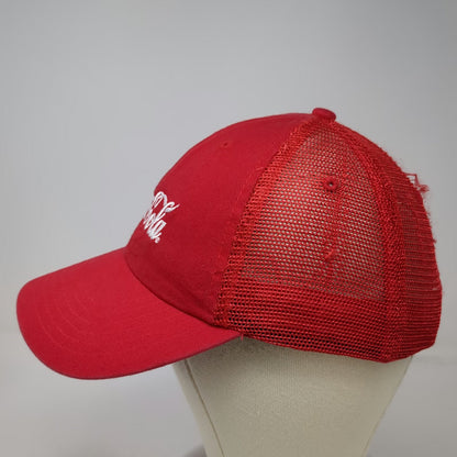 Coca-Cola Logo Red OSFM Baseball Cap Hat Mesh Back Slideback Embroidered Cotton