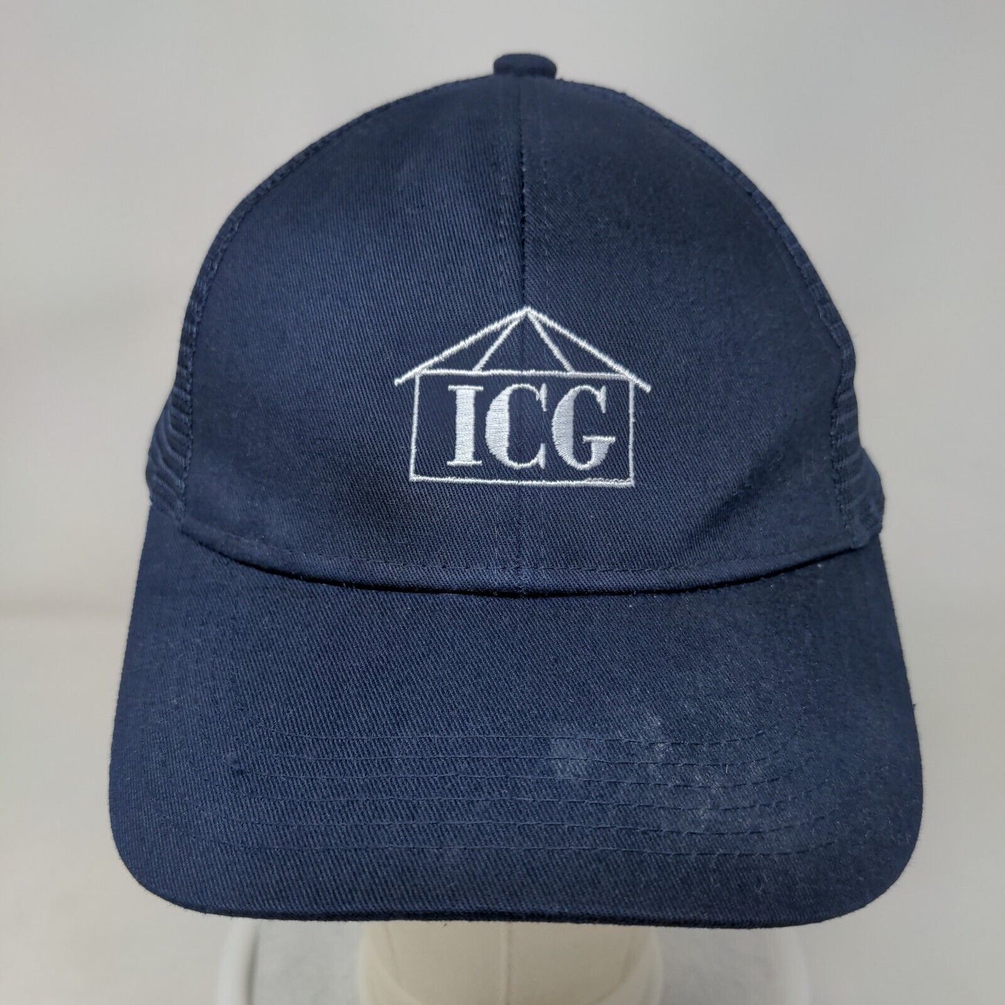 ICG Strapback Mesh Back Trucker Hat Blue One Size Port Authority