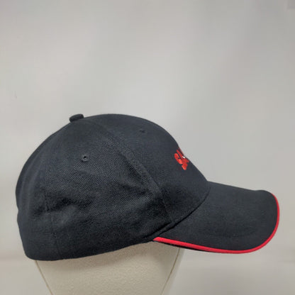 Sanitec Fitted Hat Black S/M Embroidered Vented Holes 6 Panel Nu-Fit KC Caps
