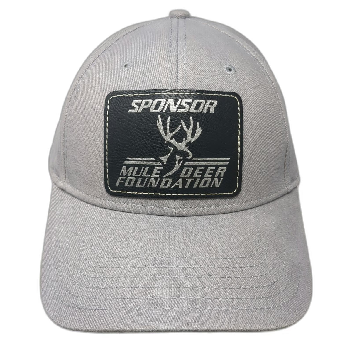 Otto Baseball Cap Gray One Size Mule Deer Foundation Sponsor Patch Cotton Hat