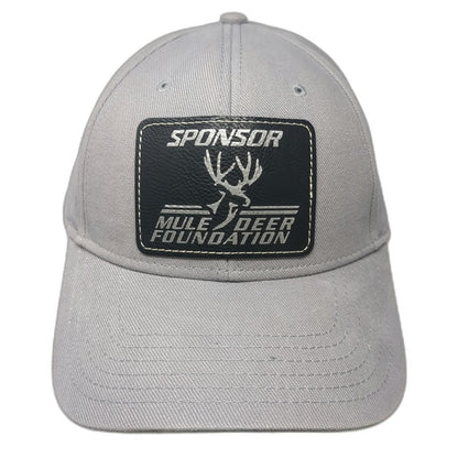 Otto Baseball Cap Gray One Size Mule Deer Foundation Sponsor Patch Cotton Hat