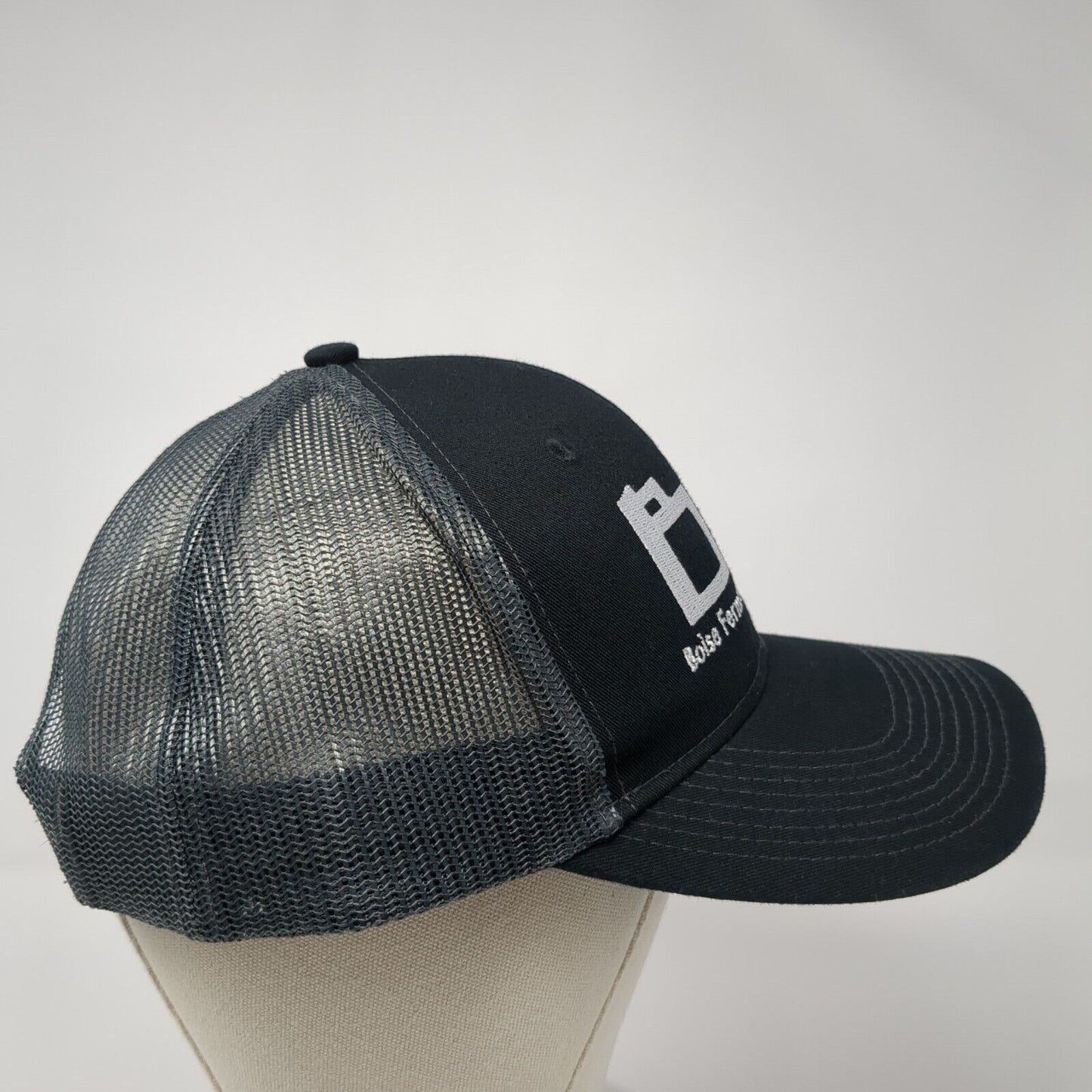 Boise Fermentation Company Snapback Trucker Hat Black One Size Mesh Back