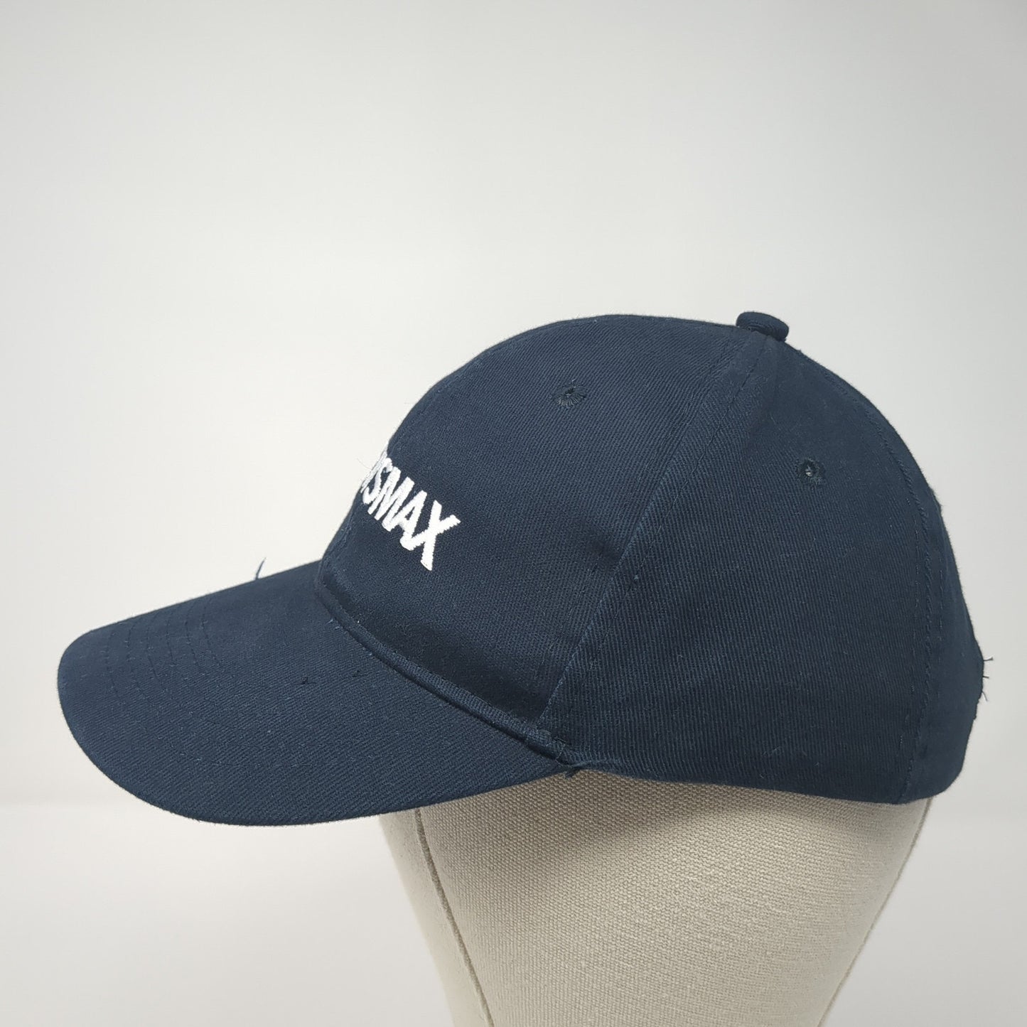 Newsmax Strapback Hat Blue One Size Adjustable Embroidered Solid 6 Panel