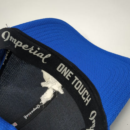 Imperial Eagles Golf Club Hat Blue One Size Baseball Cap Textured Stretch Fit