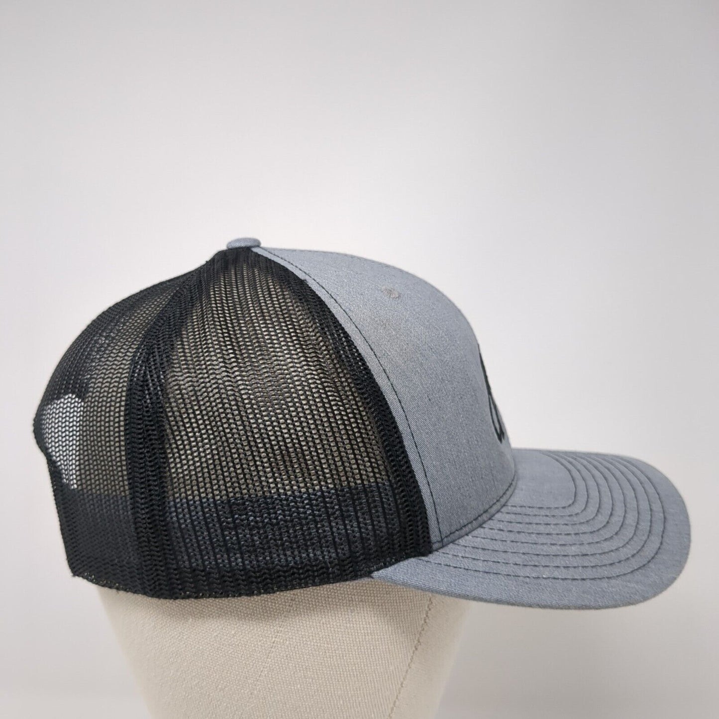 M Snapback 112 Trucker Hat Gray One Size Adjustable Mesh Back Richardson