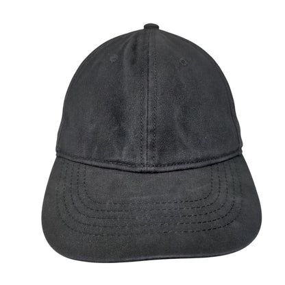 Unbranded Slideback Hat Black OSFM Adjustable Vented Holes 6 Panel Blank