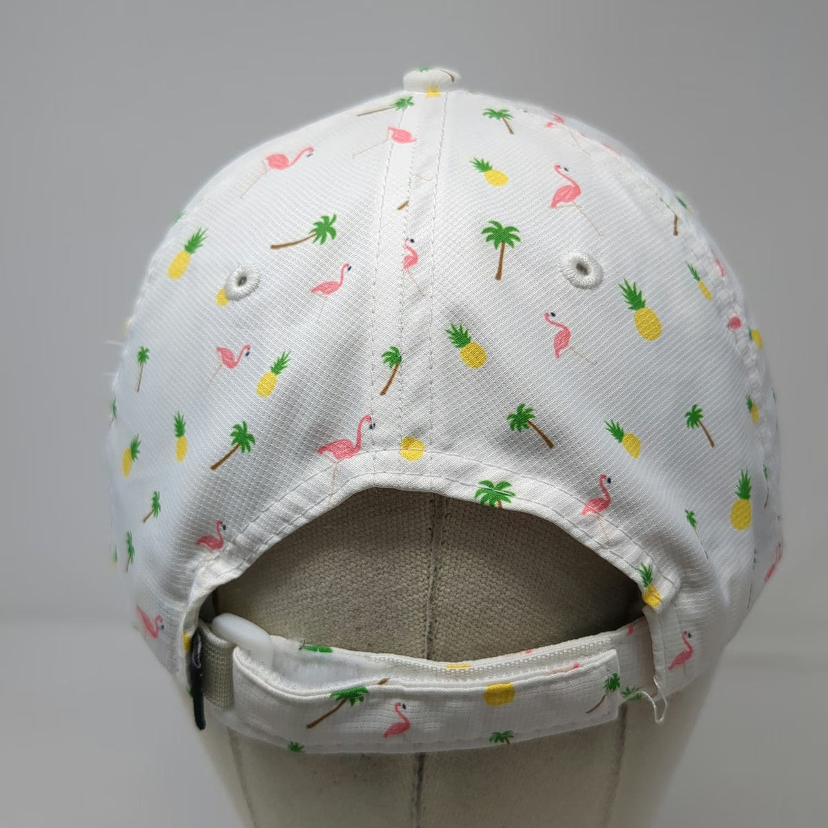 Imperial Baseball Cap White One Size Pelican Flamingo Pineapple Tropical Hat