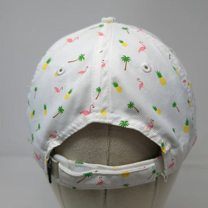 Imperial Baseball Cap White One Size Pelican Flamingo Pineapple Tropical Hat